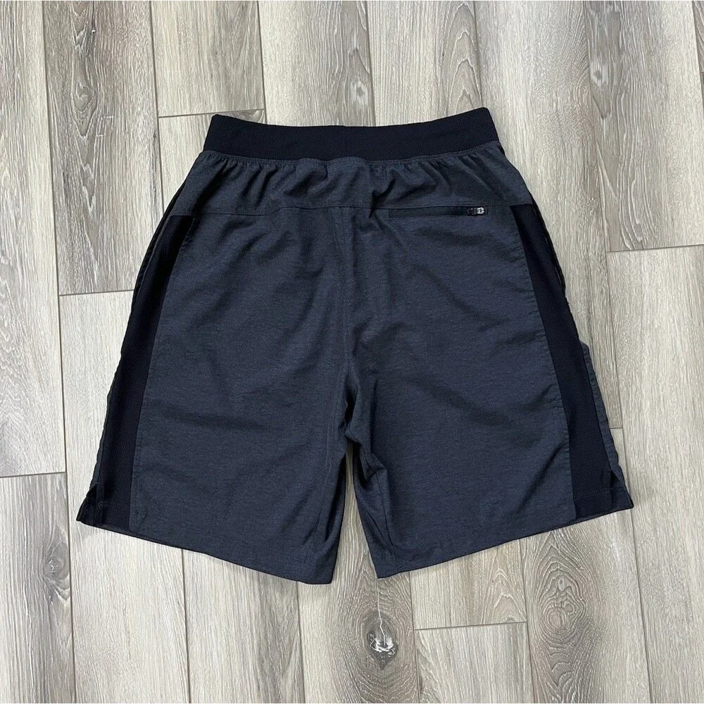 ASICS Gray Mixer Athletic Workout Shorts Mens Sz Small Pockets Lightweight